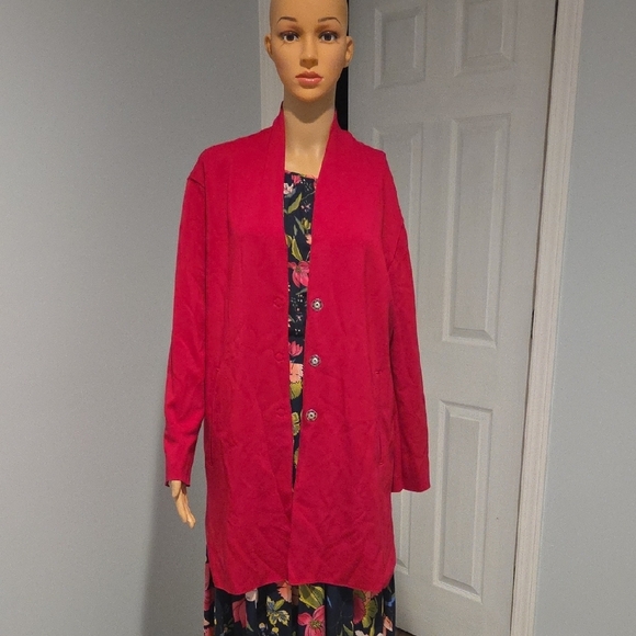 Carolina Belle Orange Blazer with Notched Lapel - Picture 6 of 7